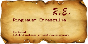 Ringbauer Ernesztina névjegykártya