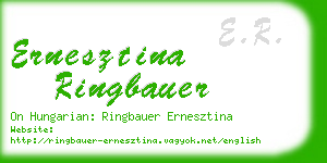 ernesztina ringbauer business card